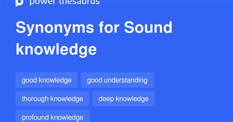 sound knowledge synonym